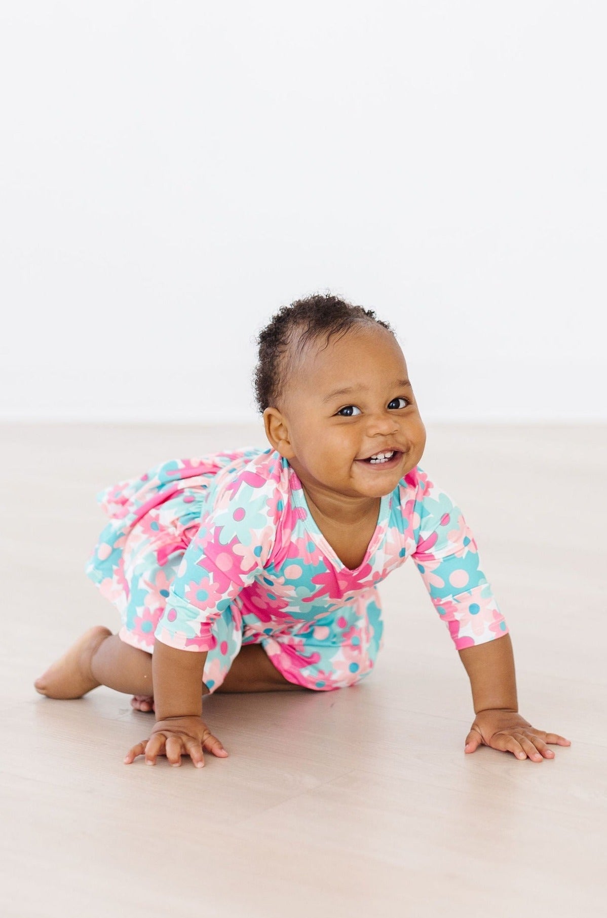 SALE Petal Perfection 3/4 Sleeve Twirl Bodysuit - Aaria Tees Aaria Tees
