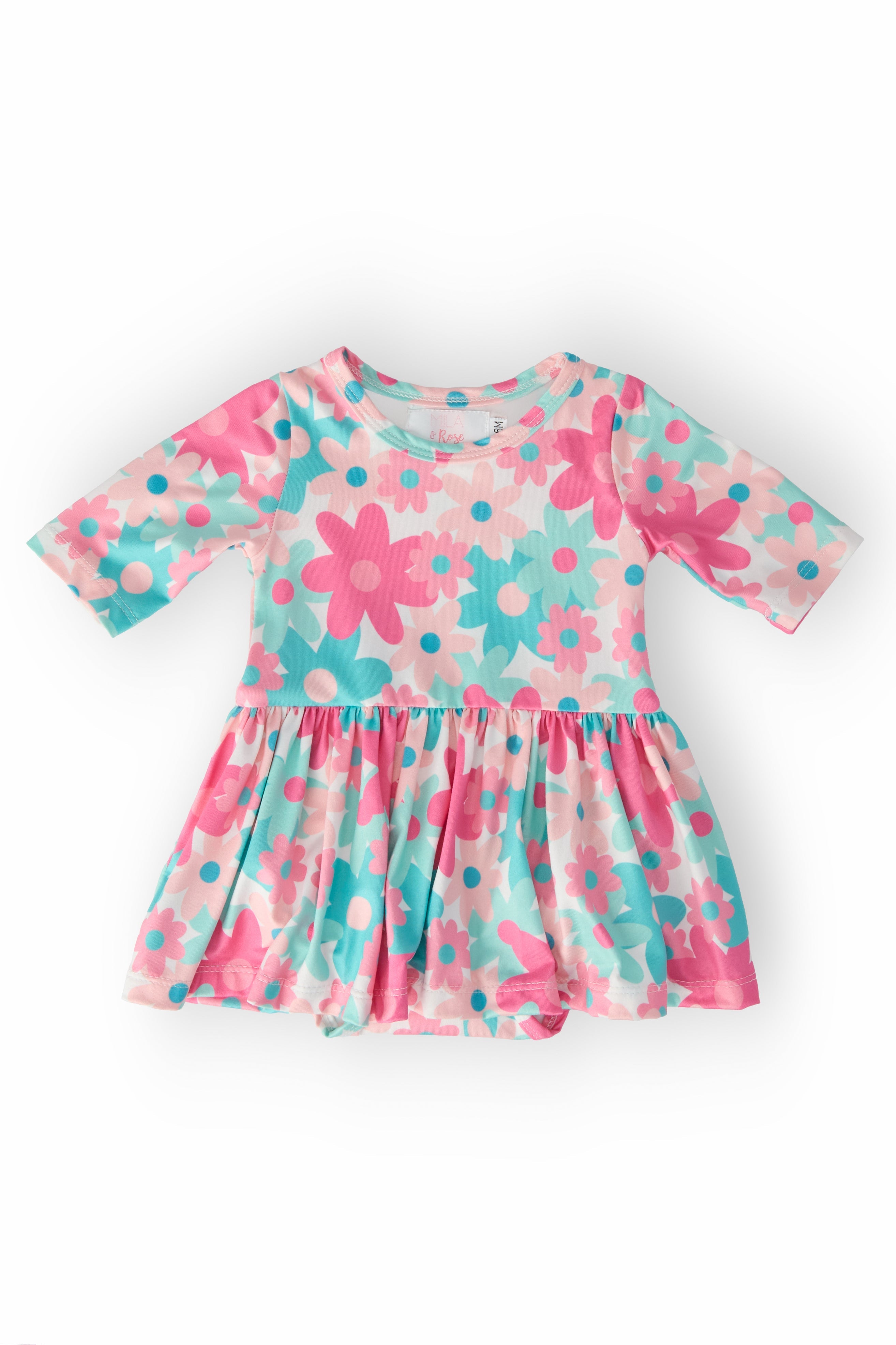 SALE Petal Perfection 3/4 Sleeve Twirl Bodysuit - Aaria Tees Aaria Tees
