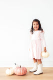 Petal Pink L/S Ruffle Twirl Dress - Aaria Tees Aaria Tees