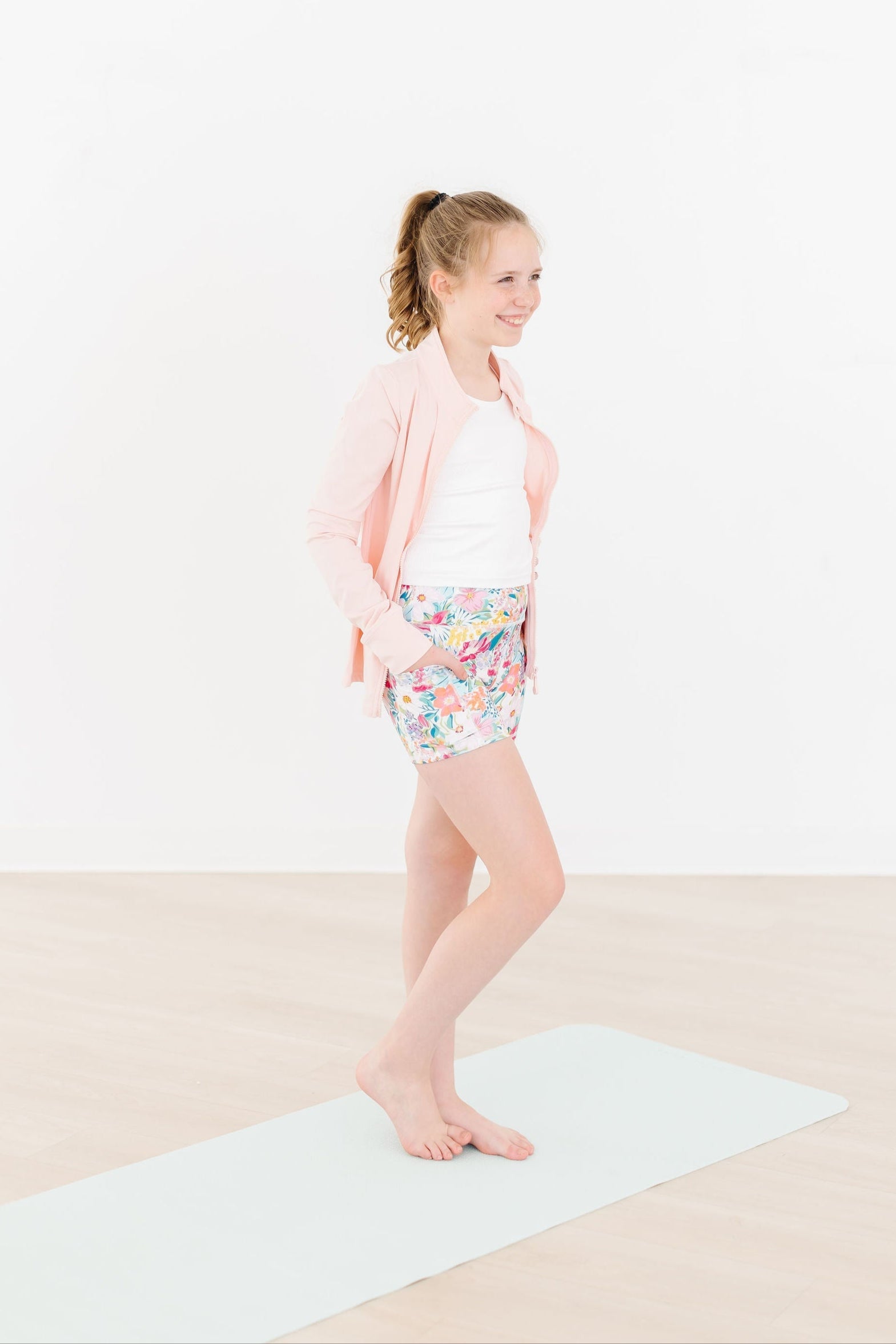 SALE Petal Power Active Shorty Shorts - Aaria Tees Aaria Tees