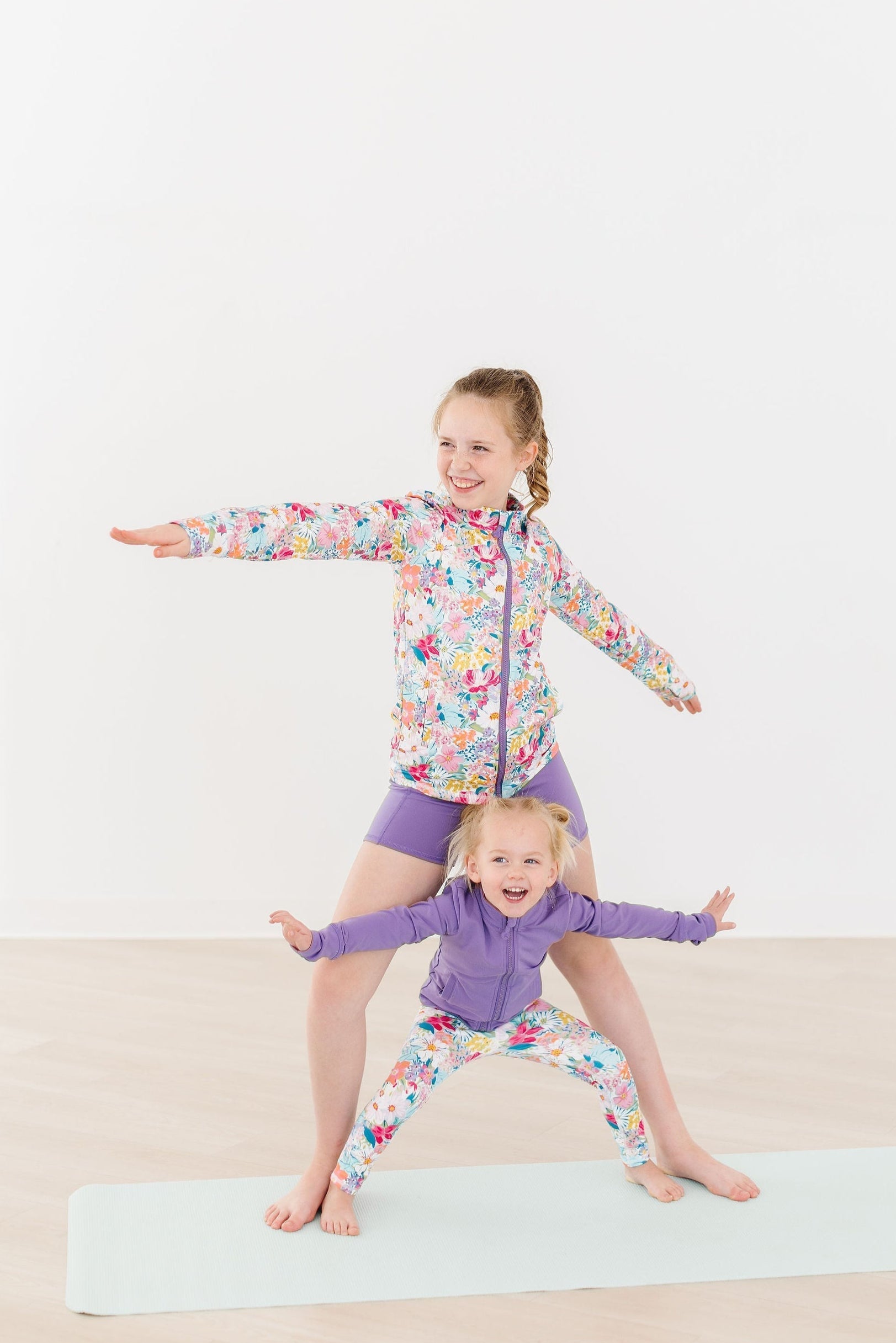 SALE Playful Purple Full-Zip Ruffle Active Jacket - Aaria Tees Aaria Tees