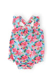 Petals in Paradise Ruffle Cross Back Romper - Aaria Tees Aaria Tees