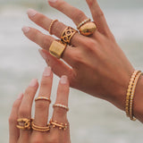 Beaded Stackable Ring Aaria Tees