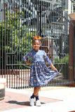 Auburn Plaid Aubie 3/4 Sleeve Pocket Twirl Dress - Aaria Tees Aaria Tees