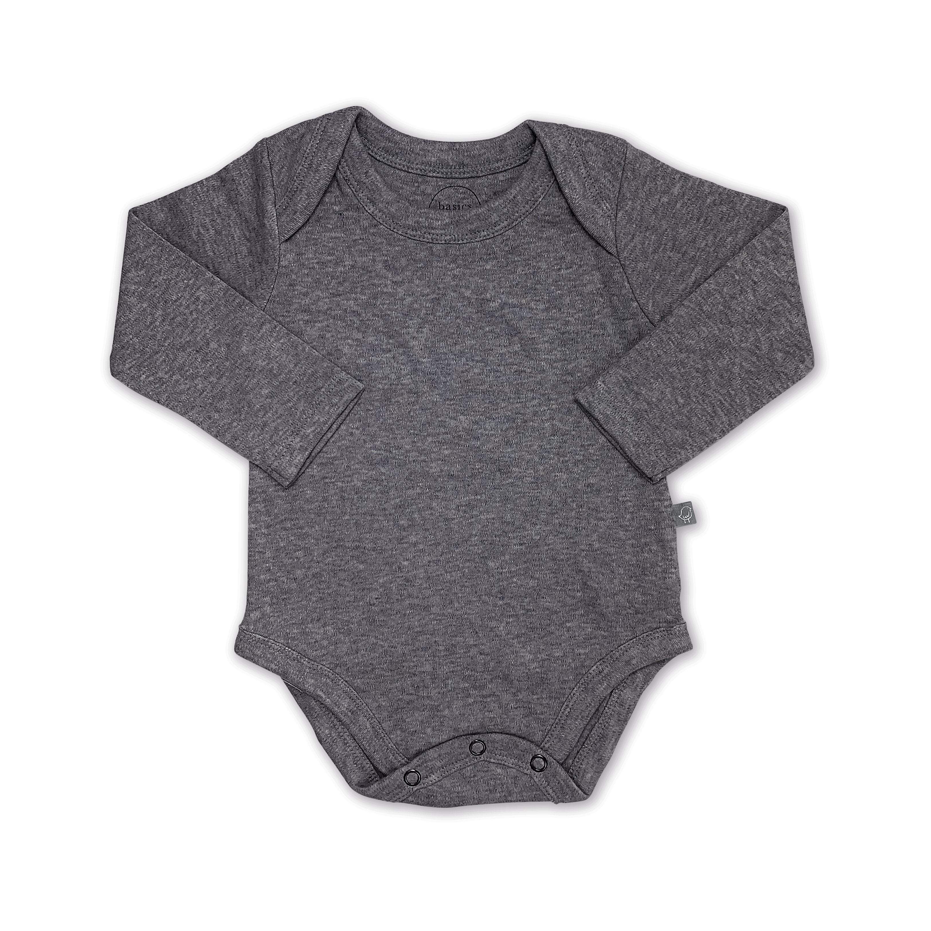 basics long bodysuit | charcoal - Aaria Tees Aaria Tees