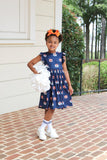Auburn Blue Aubie Flutter Twirl Dress - Aaria Tees Aaria Tees