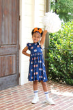 Auburn Blue Aubie Flutter Twirl Dress - Aaria Tees Aaria Tees