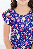 Pick a Posy S/S Flutter Sleeve Leotard - Aaria Tees Aaria Tees