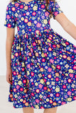 Pick a Posy S/S Pocket Twirl Dress - Aaria Tees Aaria Tees