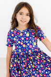 Pick a Posy S/S Pocket Twirl Dress - Aaria Tees Aaria Tees