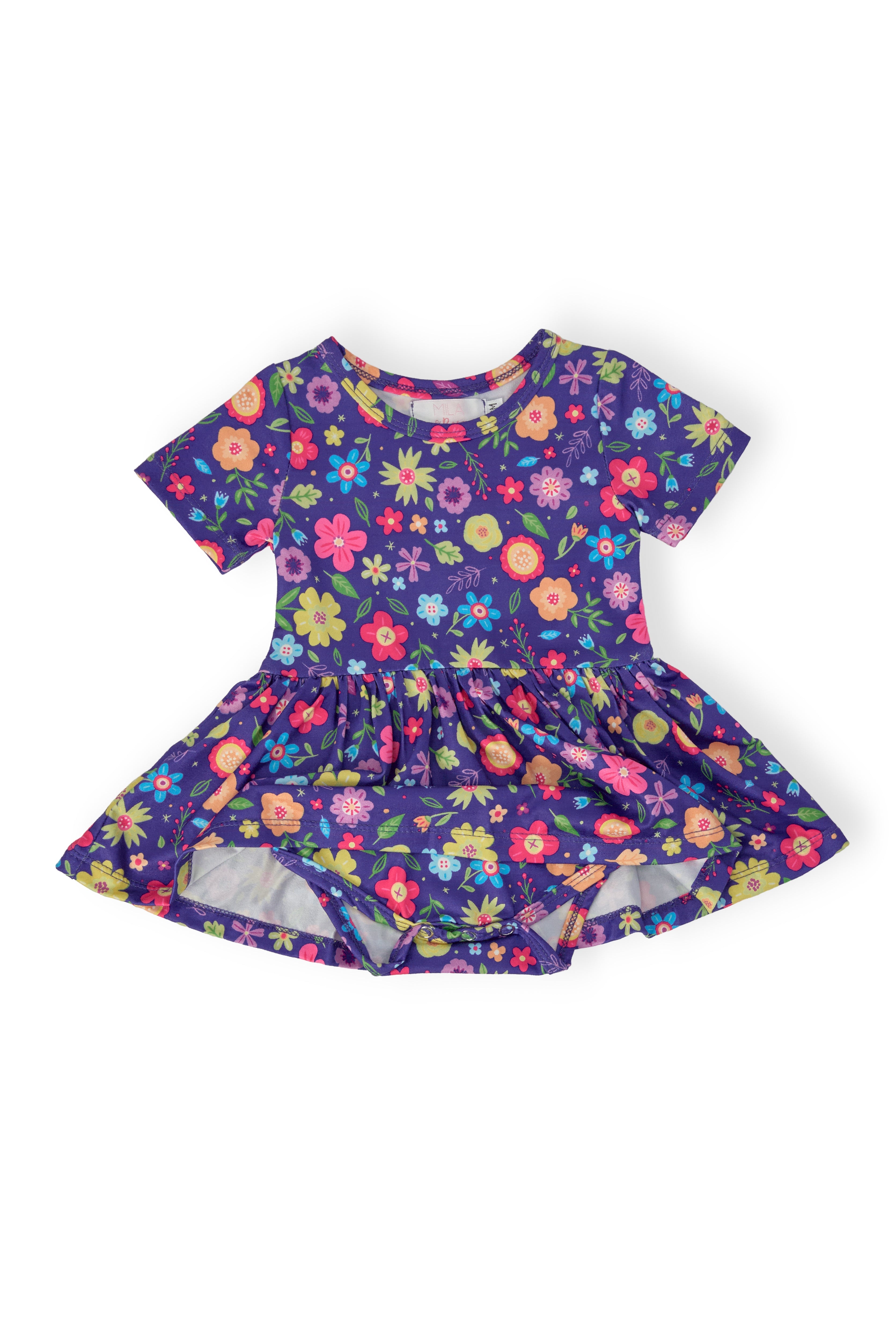 Pick a Posy S/S Twirl Bodysuit - Aaria Tees Aaria Tees