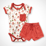 Pika Bodysuit and Shorts | Organic Pima Cotton - Aaria Tees Aaria Tees