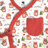Pika Kimono Long Sleeve Romper | Organic Pima Cotton - Aaria Tees Aaria Tees