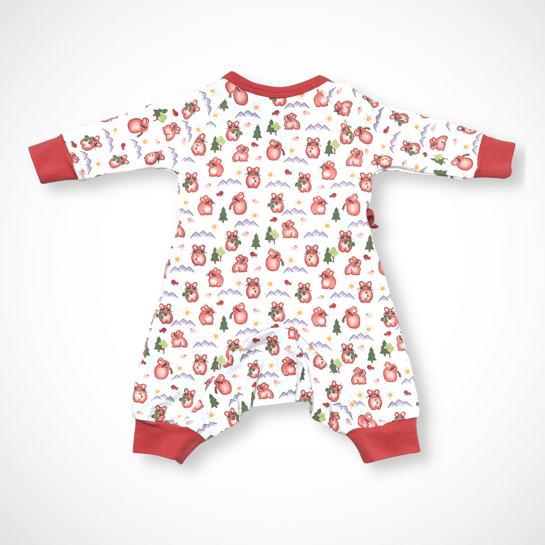 Pika Kimono Long Sleeve Romper | Organic Pima Cotton - Aaria Tees Aaria Tees