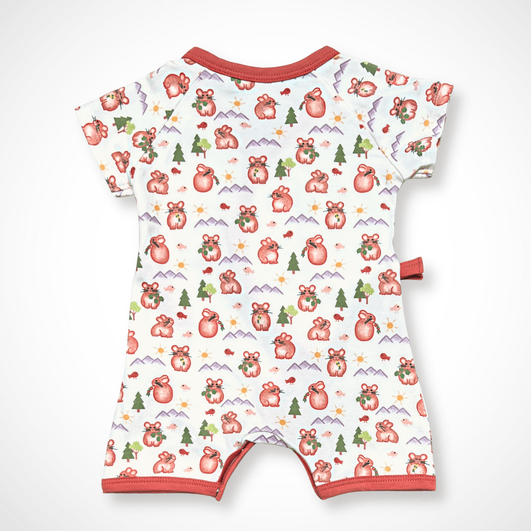Pika Kimono Shorty Romper | Organic Pima Cotton - Aaria Tees Aaria Tees