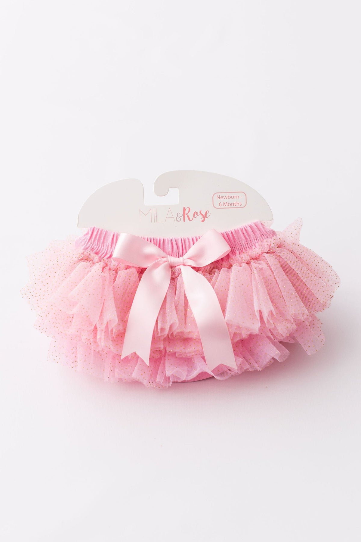Pink & Gold Glitter Ruffle Tutu Bloomer - Aaria Tees