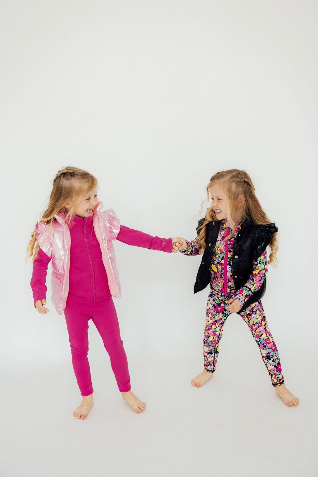 Pink Iridescent Puffer Vest - Aaria Tees Aaria Tees