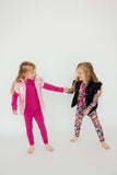 Pink Iridescent Puffer Vest - Aaria Tees Aaria Tees