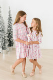 Pink Nutcracker 3/4 Sleeve Pocket Twirl Dress - Aaria Tees Aaria Tees