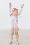 Pink Nutcracker L/S Flutter Sleeve Leotard - Aaria Tees Aaria Tees