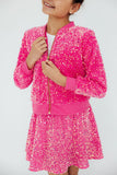 Pink Velvet Sequin Jacket - Aaria Tees Aaria Tees
