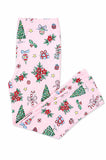 Pink Christmas Leggings - Aaria Tees Aaria Tees