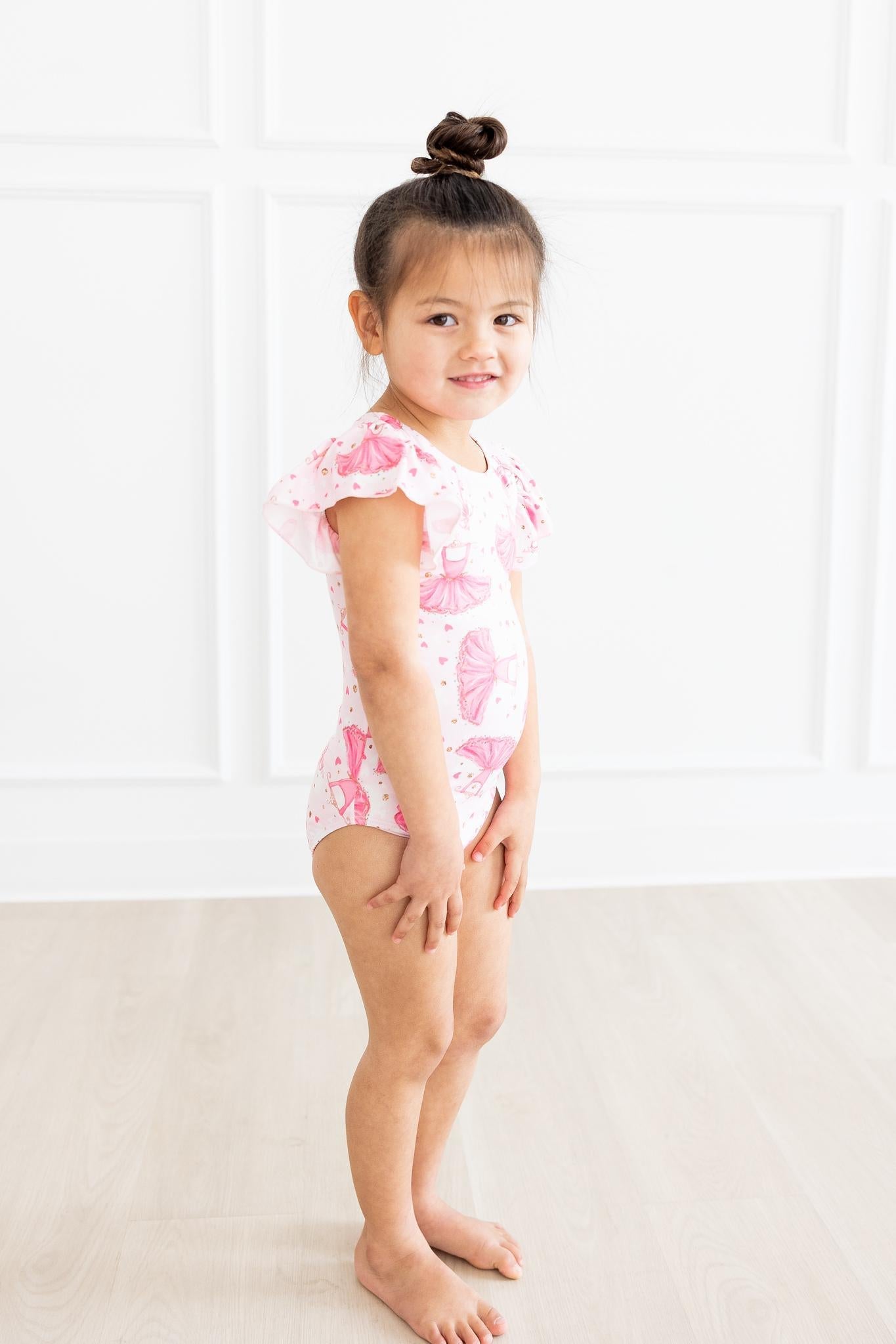 Pirouette S/S Flutter Sleeve Leotard - Aaria Tees Aaria Tees