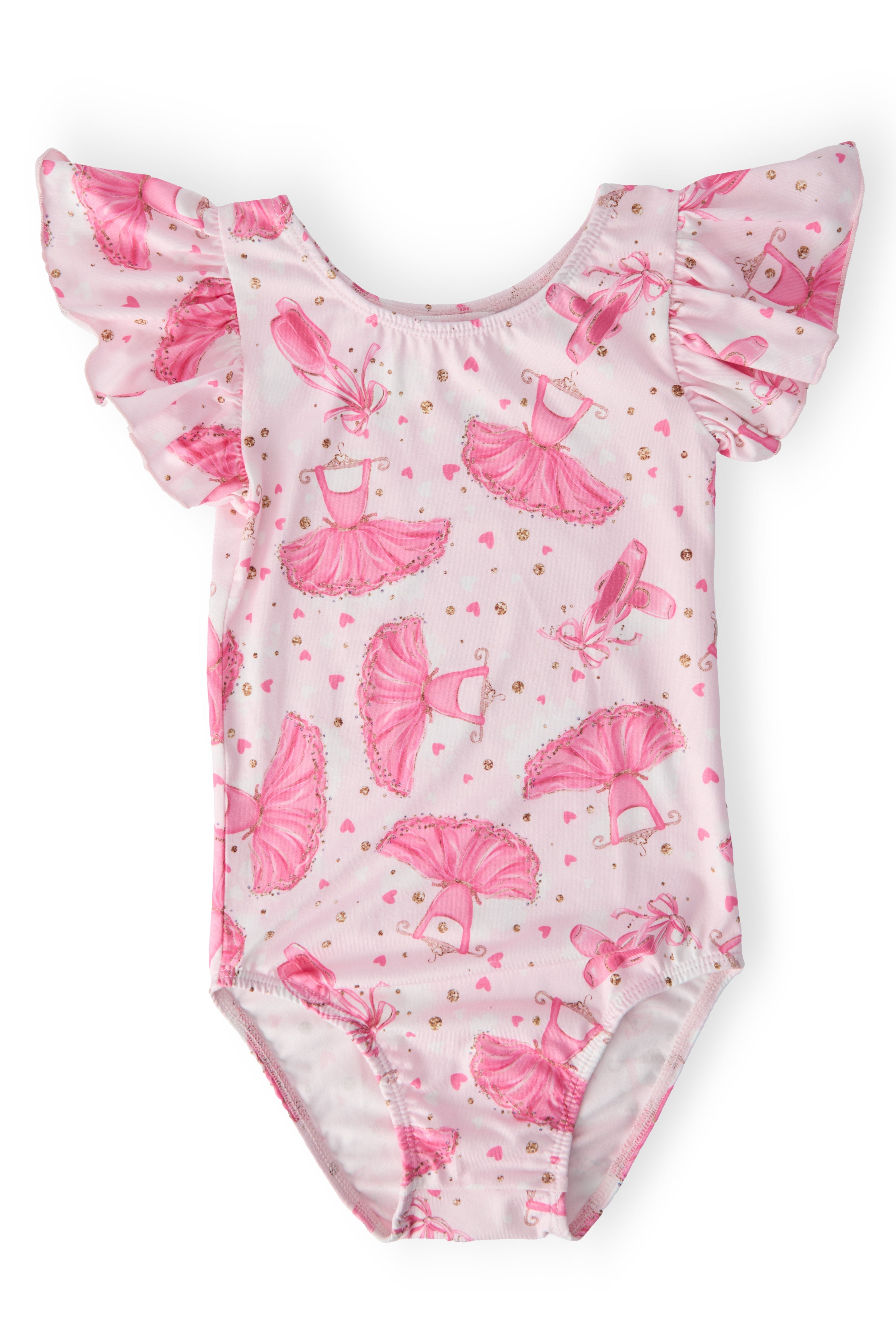 Pirouette S/S Flutter Sleeve Leotard - Aaria Tees Aaria Tees