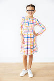 Plaid About You L/S Pocket Twirl Dress - Aaria Tees Aaria Tees