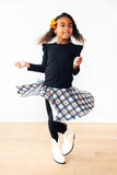 Plaid Pumpkins Twirl Skegging - Aaria Tees Aaria Tees