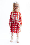 Plaid Trees L/S Pocket Twirl Dress - Aaria Tees Aaria Tees
