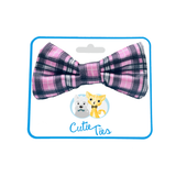 Plaid Pink Dog Bow Tie Aaria Tees