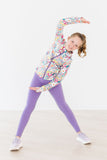 SALE Playful Purple Active Legging - Aaria Tees Aaria Tees