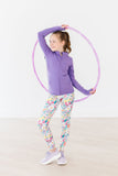SALE Playful Purple Full-Zip Ruffle Active Jacket - Aaria Tees Aaria Tees