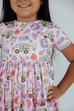 Playground Princess S/S Pocket Twirl Dress - Aaria Tees Aaria Tees