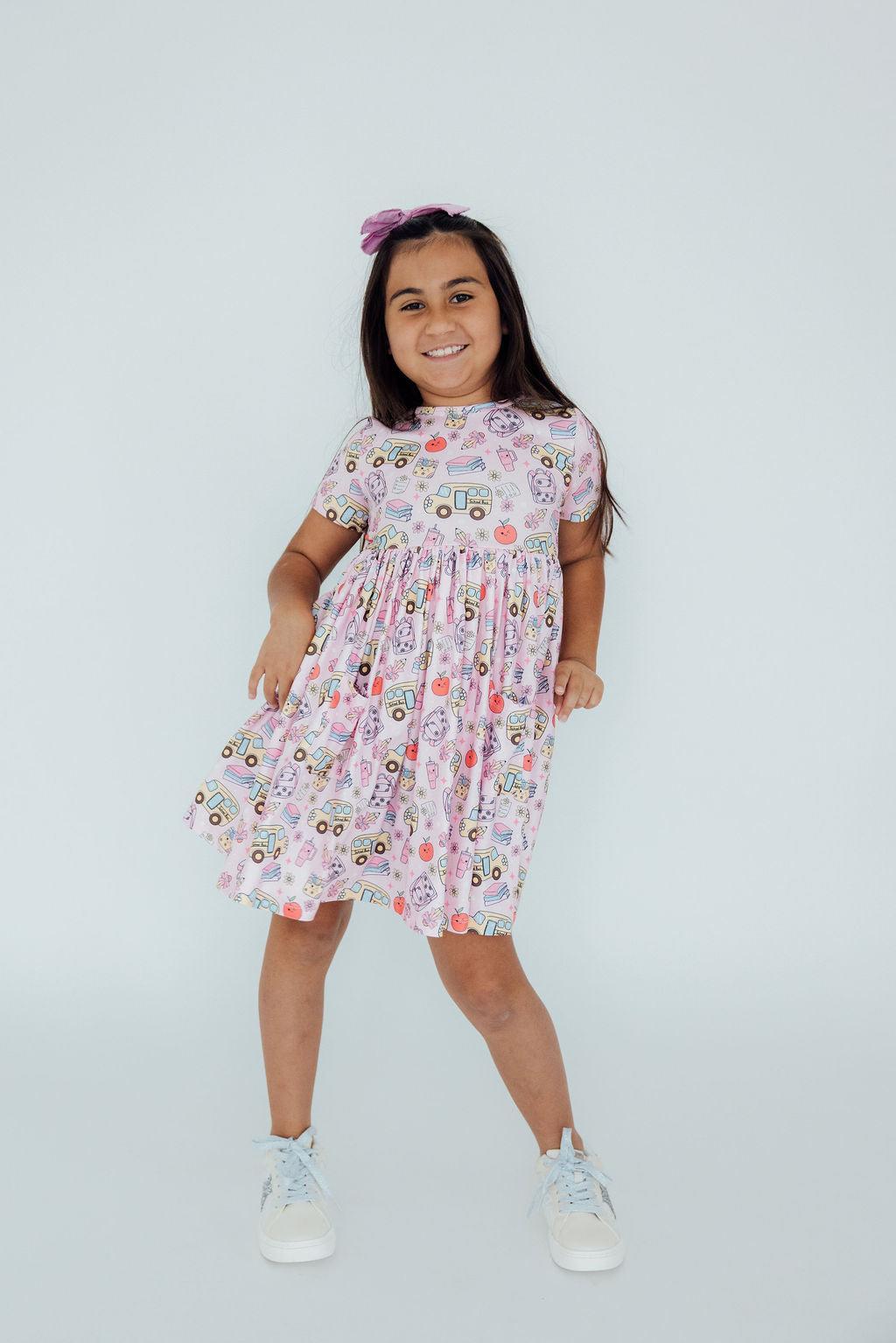 Playground Princess S/S Pocket Twirl Dress - Aaria Tees Aaria Tees