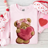 Plush Teddy Valentine Sweatshirt – Furry Look 3D Print Sweater - Aaria Tees Aaria Tees