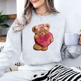Plush Teddy Valentine Sweatshirt – Furry Look 3D Print Sweater - Aaria Tees Aaria Tees