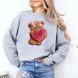 Plush Teddy Valentine Sweatshirt – Furry Look 3D Print Sweater - Aaria Tees Aaria Tees