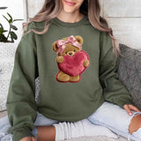 Plush Teddy Valentine Sweatshirt – Furry Look 3D Print Sweater - Aaria Tees Aaria Tees