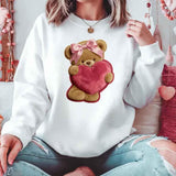 Plush Teddy Valentine Sweatshirt – Furry Look 3D Print Sweater - Aaria Tees Aaria Tees