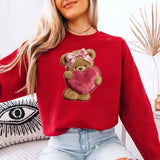 Plush Teddy Valentine Sweatshirt – Furry Look 3D Print Sweater - Aaria Tees Aaria Tees