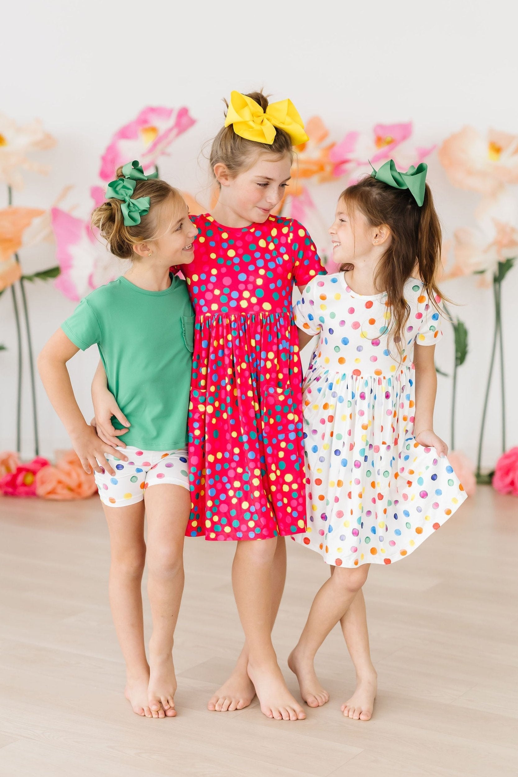 Polka Dot Party S/S Pocket Twirl Dress - Aaria Tees Aaria Tees