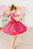 Polka Dot Party S/S Pocket Twirl Dress - Aaria Tees Aaria Tees