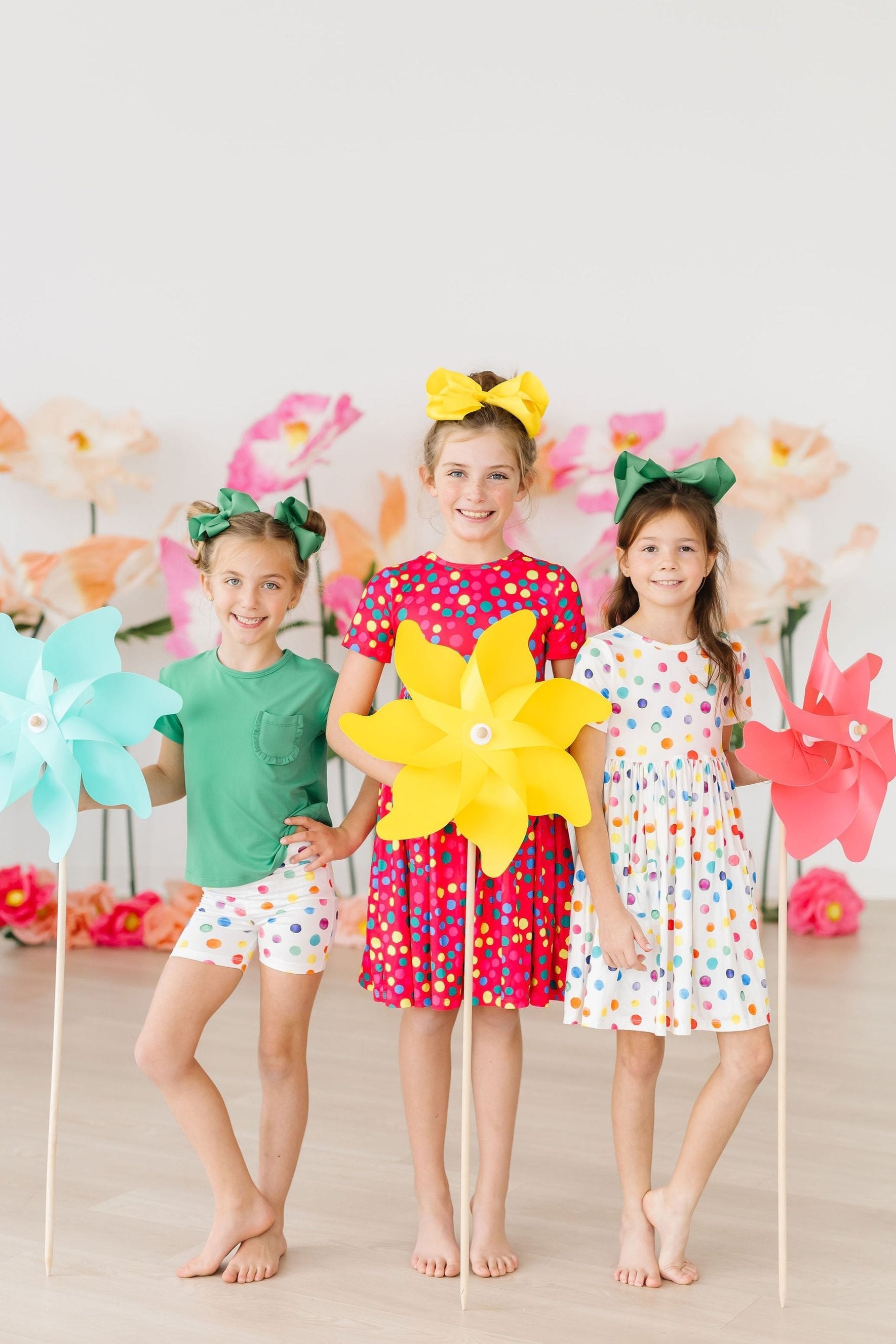 Polka Dot Party S/S Pocket Twirl Dress - Aaria Tees Aaria Tees