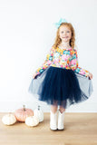 Preppy Patch L/S Tutu Dress - Aaria Tees Aaria Tees