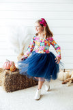 Preppy Patch L/S Tutu Dress - Aaria Tees Aaria Tees