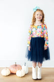 Preppy Patch L/S Tutu Dress - Aaria Tees Aaria Tees