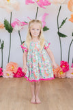 Preppy Petals Pom Pom Dress - Aaria Tees Aaria Tees