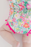 Preppy Petals Pom Pom Romper - Aaria Tees Aaria Tees